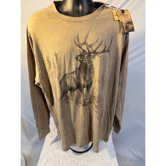 New North River Outfitters Long Sleeve T-Shirt Shirt Deer Hunting Buck Mens XL - Picture 1 of 3